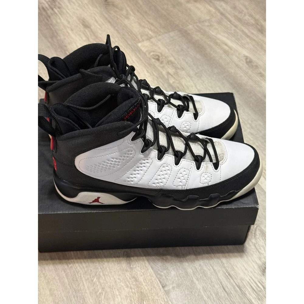 Air Jordan 9 Retro Space Jam White Black Red 302359-112 Mens 6Y Sneakers